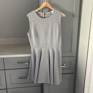 Black and White patterned dress.